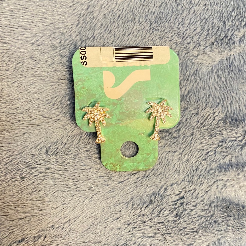 BRAND NEW Palm Tree Stud Earrings